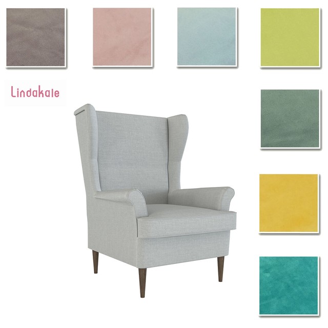 Custom Made Cover Fits IKEA Strandmon Armchair, Chair Cover, Velvet