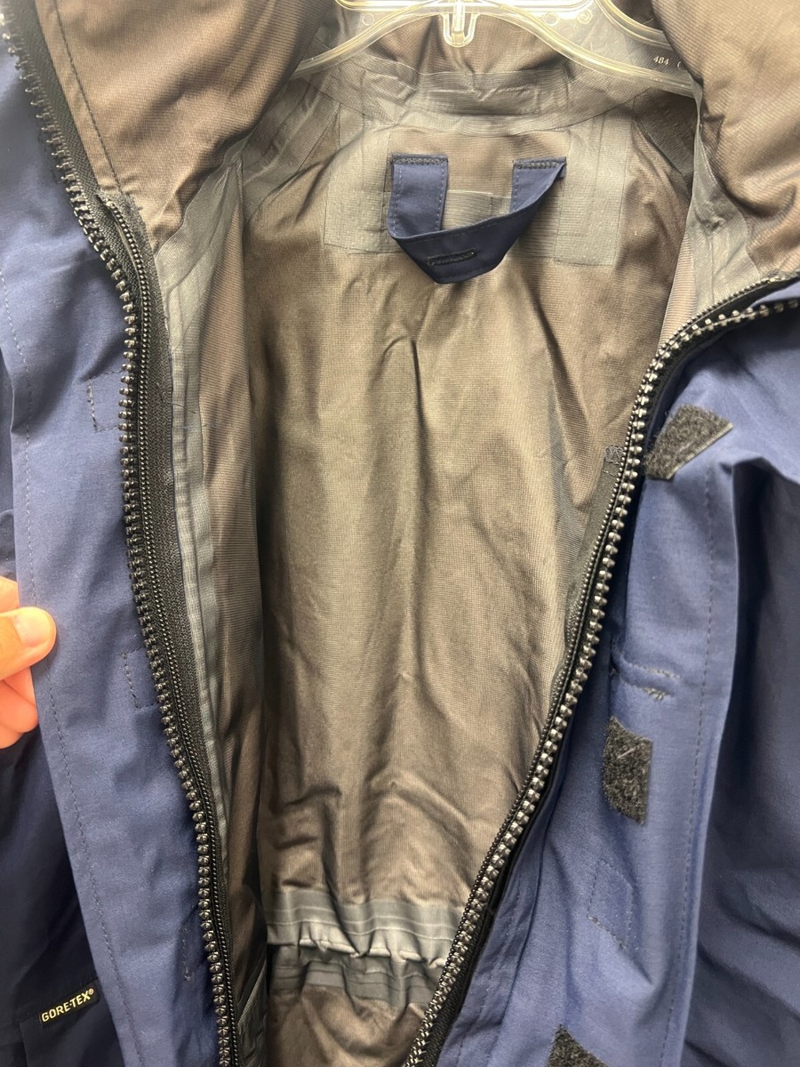 Genuine Us Navy Nwu Blue Cold Weather Gore Tex Parka - Small