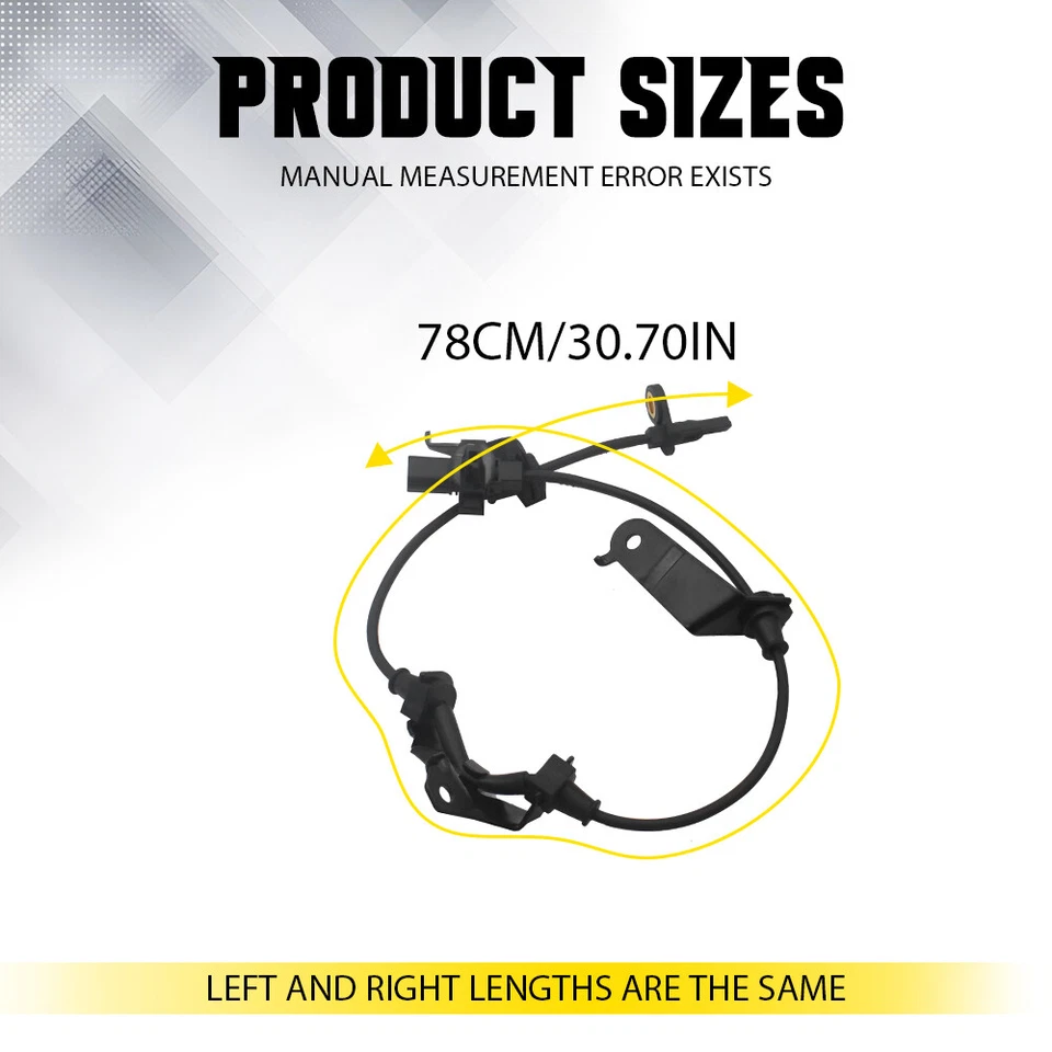 Sensor de velocidad de rueda 2 ABS delantero izquierdo y derecho para Honda Accord 2008-2012 2,4 L 3,5 L Foto 3 de 4