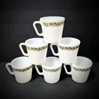 Vintage PYREX Crazy Daisy/Spring Blossom No. 1410 Lot of 6 Coffee Mugs