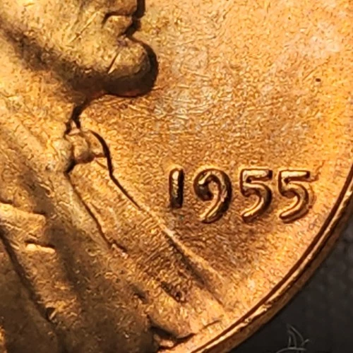 1955 P Lincoln Wheat Cent Penny "Poor Man's Double Die" Unc BU Red - LC-5505f