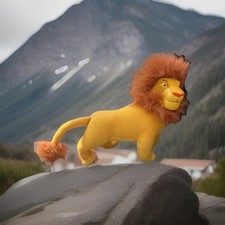 Applause Disney Lion King Simba Adult Vinyl Face plush 1994 Hard Plastic Head
