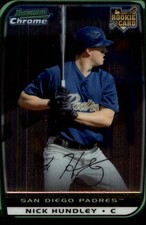 2008 Bowman Chrome Draft #BDP22 Nick Hundley (RC) - BB