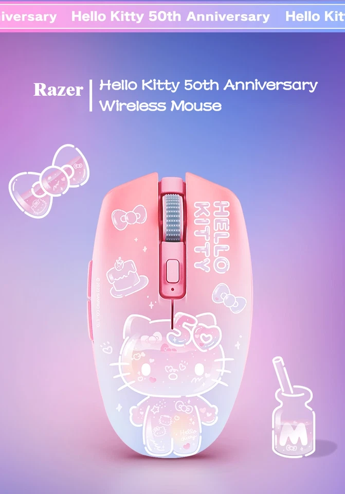 Razer x Sanrio Hello Kitty Blackwidow TKL Mechanical + Mouse Combo - Image 4 of 4