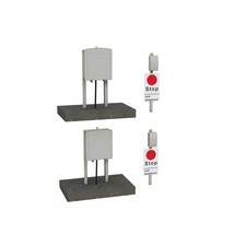 OO Gauge Bachmann Lineside Relay Boxes and Telephone Scenecraft 44-0500 