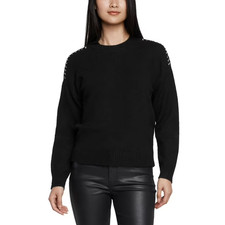 Express Women's Embellished Sweater Size L Black