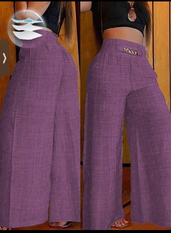 High-Waist Wide Leg Palazzo Pants – Emerald tan  Flowy Lounge Trousers
