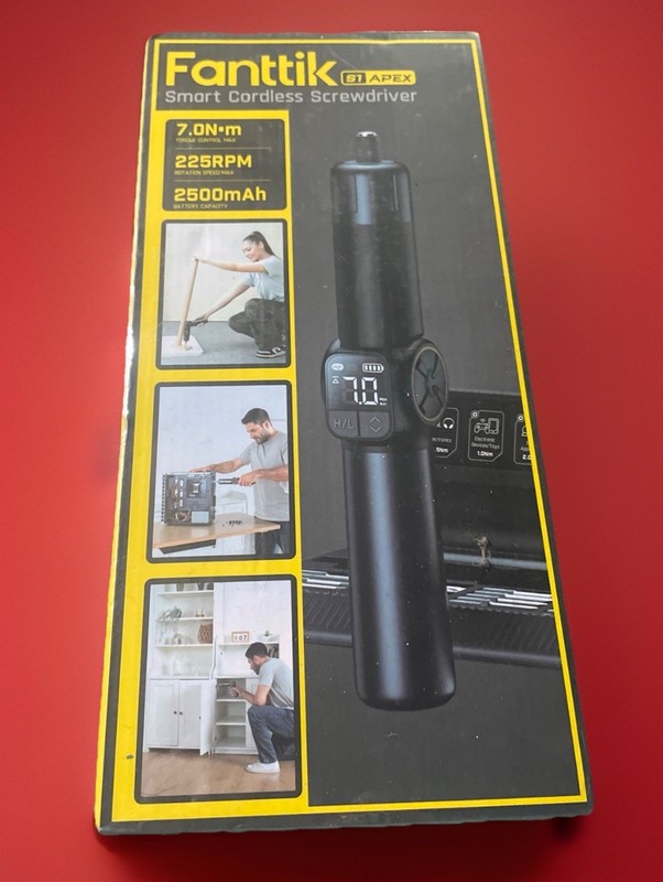 Fantik Cordless Adjustable Screwdriver W/ Bits And Case Black