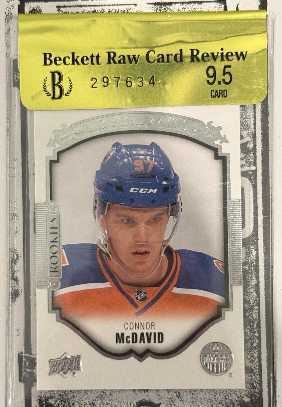 2015-16 Upper Deck Connor Mcdavid P-100 UD Portraits BGS 9.5