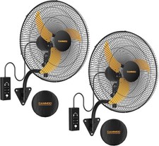 20 Inch Wall Mount Fan Oscillating 600D Oxford Cover  Wired Remote Extended