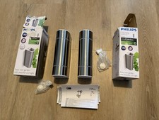 Philips Outdoor Wall Light Stainless Steel x2
