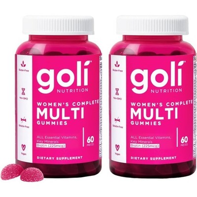 (2 Pack) Goli Women's Multi Gummies 60 Count - Complete Daily Multivitamin