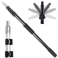 28FT Reach Telescopic Extension Pole, 5-20FT Multi-Purpose Extendable Pole wi...