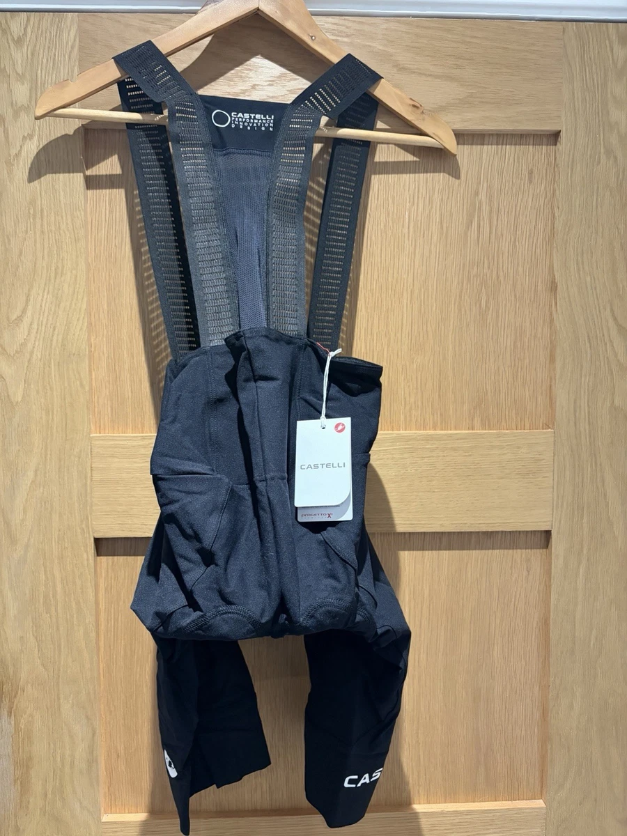 Mens Castelli Espresso Bibshorts - Large - Black - NWT