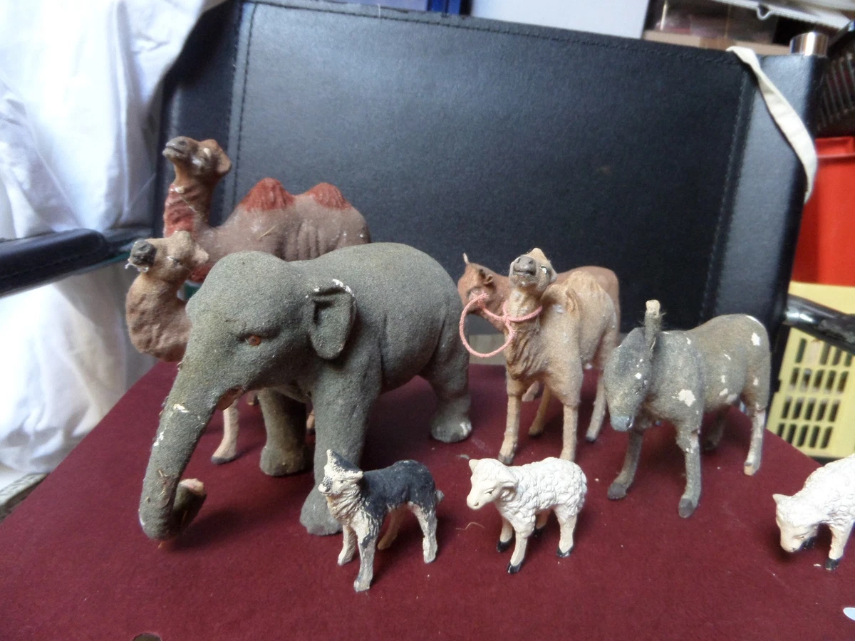 Lot De 2 Santons Animaux Fouque Et Girault – Chèvre Et Mouton, Décoration De Noël