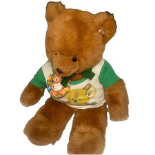 Vintage 23  Gund JC Penny Brown Tender Teddy Bear Plush 1987 Bow With Tags