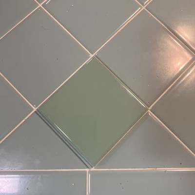 2 pieces  4 1/4'' Ceramic Tile  #15 Sylvan Green New American Olean Tile
