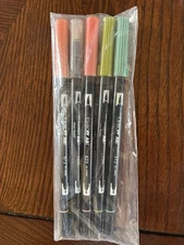 Pre-owned Tombow ABT Acid Free 4 Marker Set + Blender 5 Total 823 873 126 312 N0