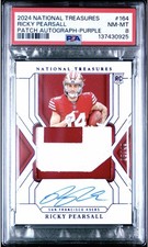 2024 Panini National Treasures - RPA Ricky Pearsall #164 28/49 PSA 8