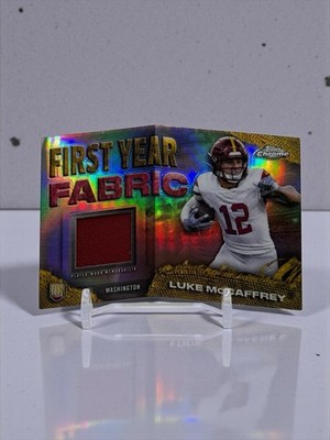 2024 Topps Chrome - First Year Fabric Luke McCaffrey #FYF-LMC (MEM, RC)