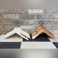 19 Kids WHITE WOOD-COLORED Wooden Hangers