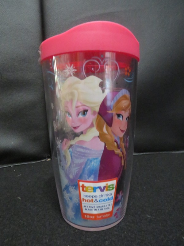 TERVIS DISNEY FROZEN ANNA ELSA 16 OZ. INSULATED WAVY TUMBLER & LID BPA FREE