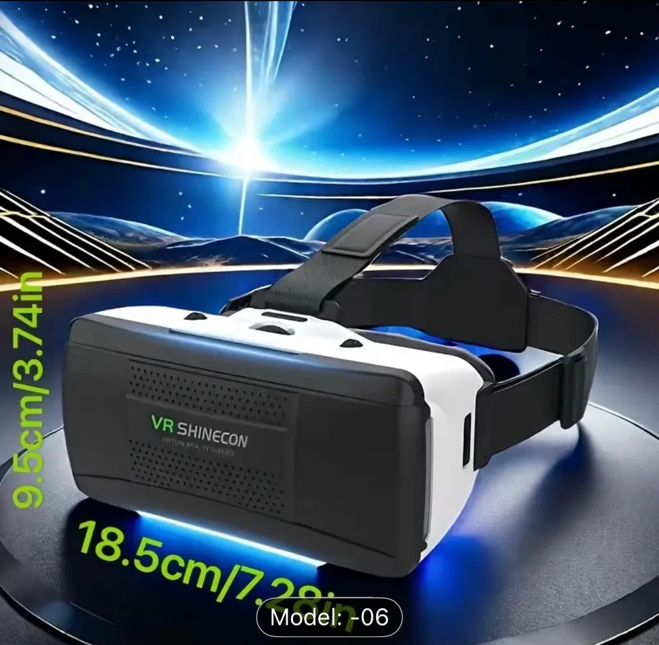 VR Smart Virtual Reality Glasses Headsets PC/TV/movie Mode 4.7”-6.53” Phone 3D - Image 2 of 4