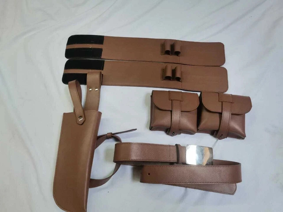 Death Watch leather set - Mandalorian armor cosplay costume Mandalorian belts - Image 3 of 4