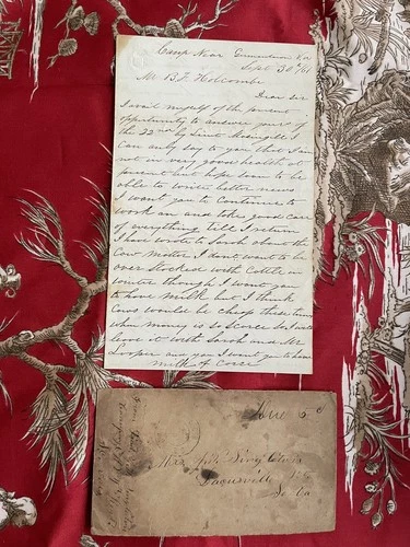 1861 Confederate Civil War letter: Too uneasy about fighting to ask for furlough