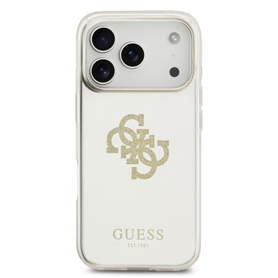 Guess iPhone 17 Pro Hülle Case Cover MagSafe Mirror 4G Spiegel Glitter Logo Gold