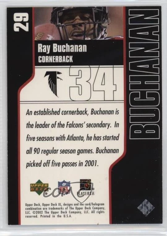 2002 Upper Deck XL Holofoil /65 Ray Buchanan #29 - Image 2 of 2