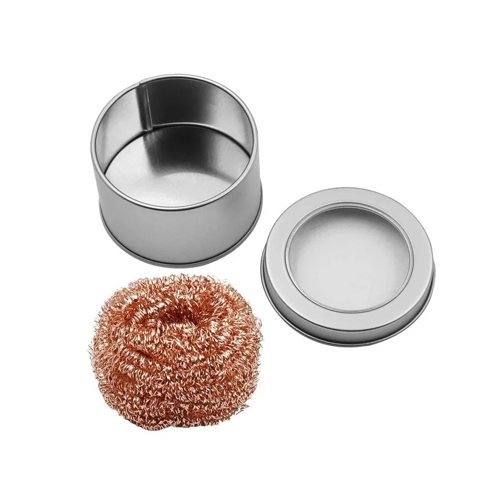 Soldering Iron Solder Tip Cleaner with Copper Wire Ball & Metal Base Holder - Image 3 of 4