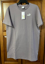 NWT PUMA Essentials Relaxed Plus T-Shirt Dress Size M Casual 687935 64 Plum jam