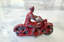 Vintage Cast Iron Motorcycle Police/Cop Toy 2 3/4" long x 2" tall x 3/4" wide