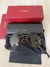 New Cartier Gold Rim Aviator Sunglasses CT0110S.