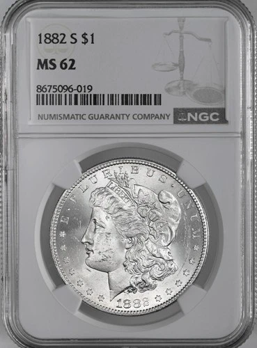 1882-S  $1  MORGAN SILVER DOLLAR  "SAN FRANCISCO"  NGC MS62  #8675096-019