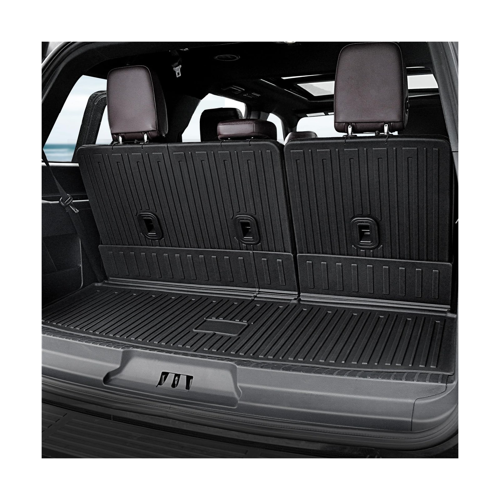 Floor Mats Set for 2018-2024 Ford Expedition/Lincoln Navigator 7 Seats Access...