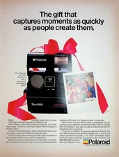 Original 1984 Vintage Camera Ad: Ft. Polaroid Sun 660 Autofocus
