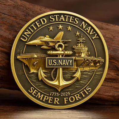 U.S. Navy Semper Fortis 250th Anniversary Challenge Coin Military