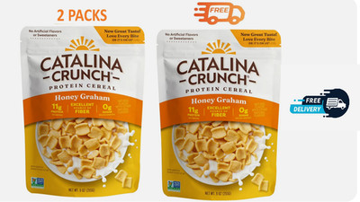 Catalina Crunch Protein Cereal, Honey Graham 9 oz, pack of 2
