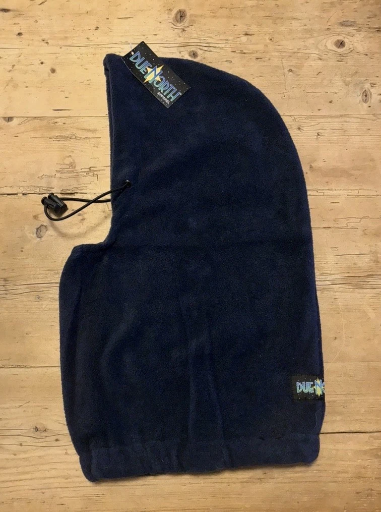 Due North Full Face Head Neck Cover Hood Hunter Ski Snow Mask Navy Fleece NEW!!