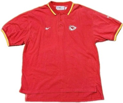 Kansas City Chiefs Pro Line Reebok Polo Shirt Mens XL Vintage Logo Embroider NFL