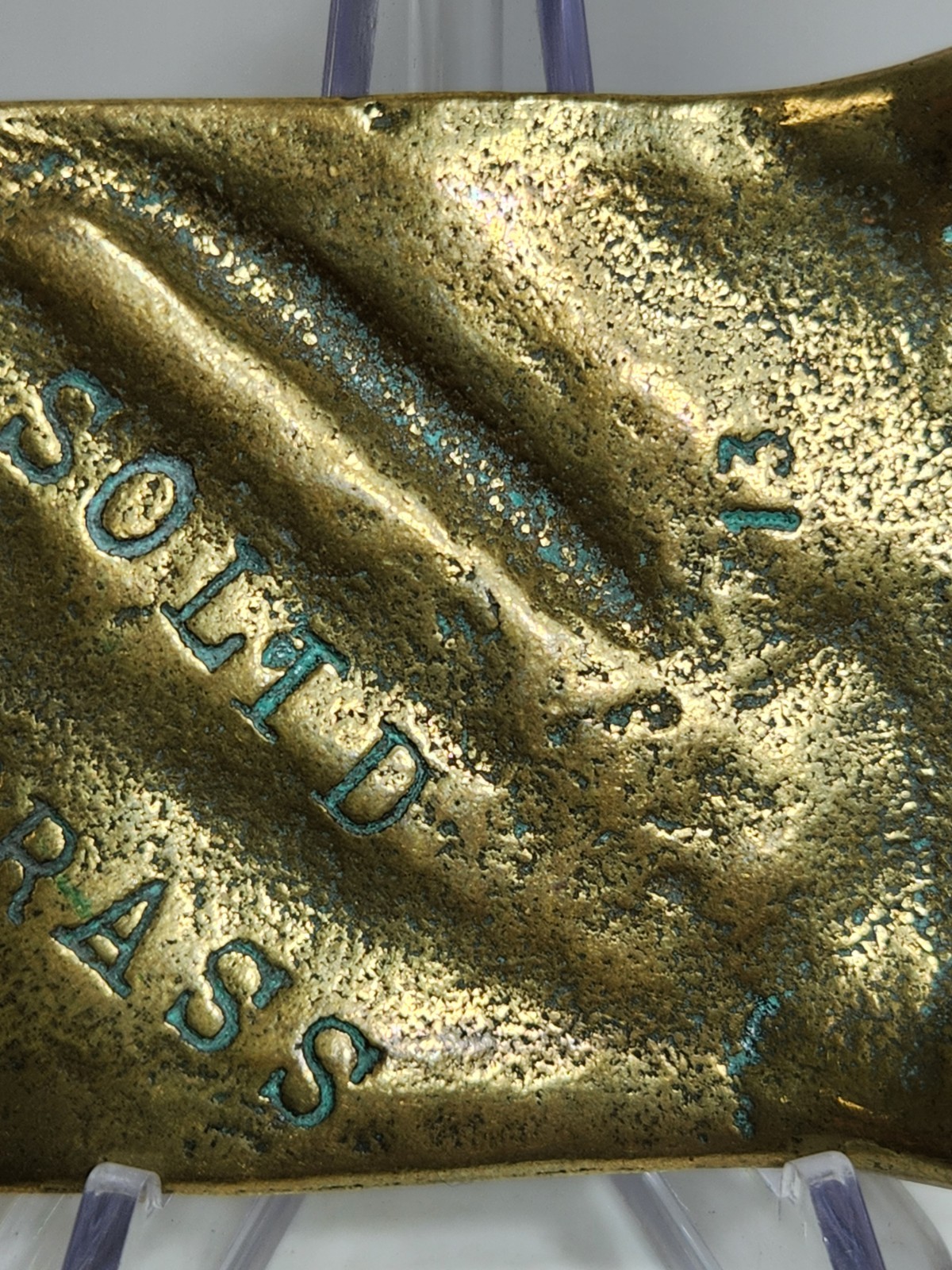 Solid Brass Trinity Buckle Co. Rare Lightning Bol… - image 9