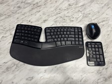 Microsoft Model 1559 Sculpt Ergonomic Desktop Keyboard  Number Pad No Dongles