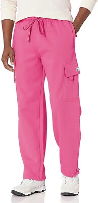 Pro Club Womens''s Heavyweight Fleece Cargo Pants in Hot Pink XS
