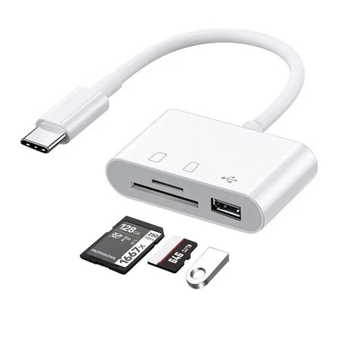 USB C SD Card Reader for iPhone Android Macbook Micro SD to Type C OTG Adapter