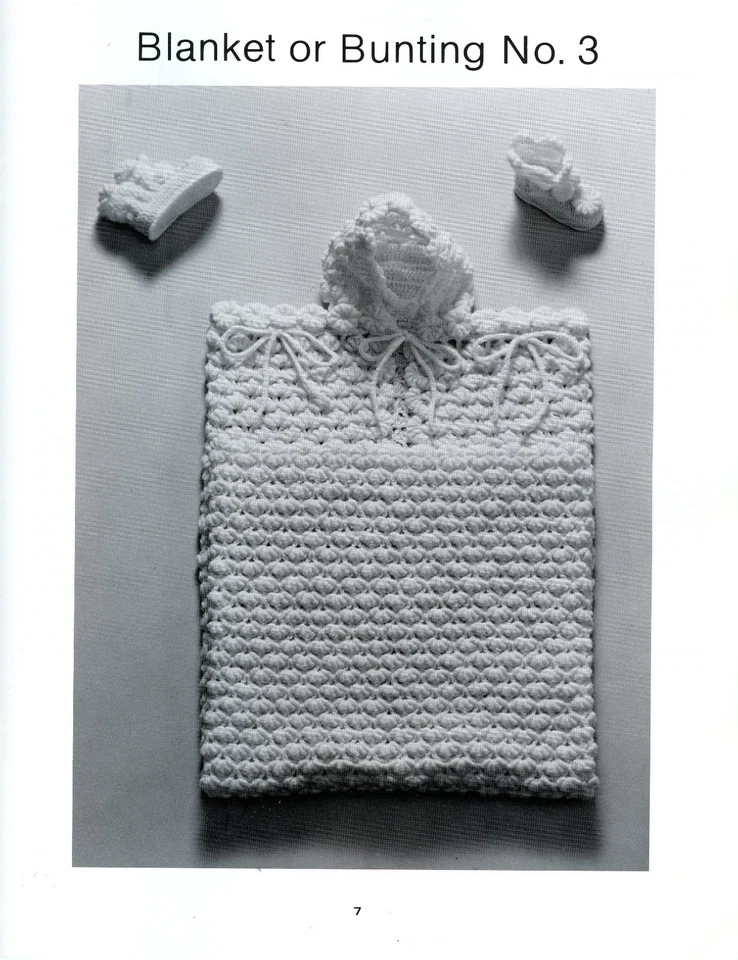 La Fon Volume 4: Crochet A Blanket or Bunting & Booties Vintage Pattern Booklet - Image 4 of 4