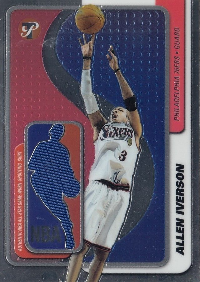 2001 Topps Pristine 76ers Allen Iverson Game Worn All Star Jersey 