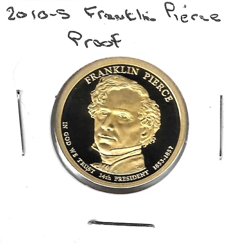 2010-S Presidential Dollar Franklin Pierce Proof — photo from the most recent tracked eBay sale