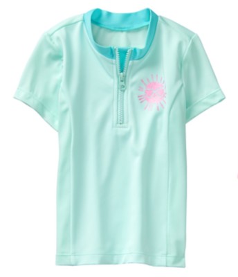 NWT Gymboree Girls Spring Vacation Teal Sun Shine Rashguard Xs 4